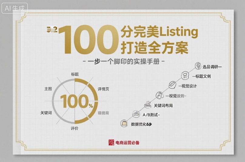100分完美Listing打造全方案，想要完美listing必须是需要一步一个脚印的