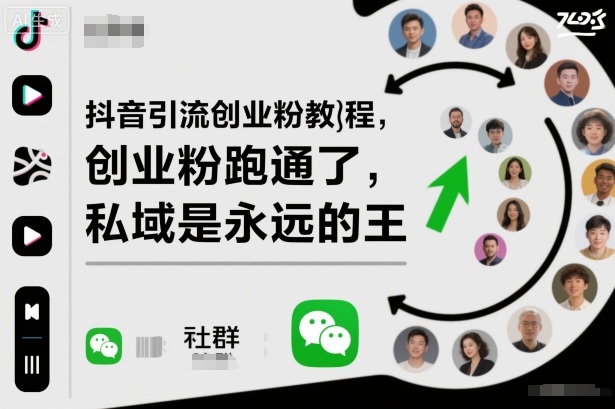 抖音引流创业粉教程,创业粉终于跑通了,私域是永远的王插图 抖音引流创业粉教程,创业粉终于跑通了,私域是永远的王